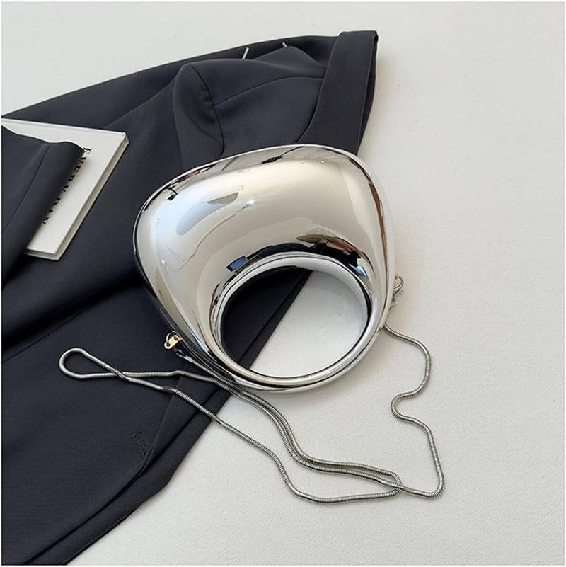GSYPS Acrylic Handbags for Women Cute Acrylic Clutch Small Unique Purse Trendy Metal Evening Bag for Party Cocktail - Image 3